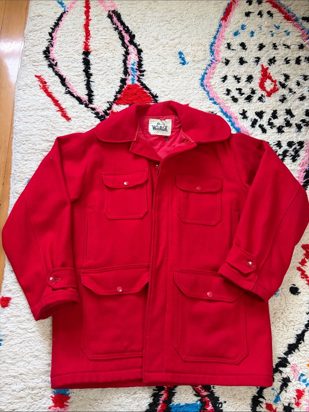 Vintage Woolrich Men’s Red Coat